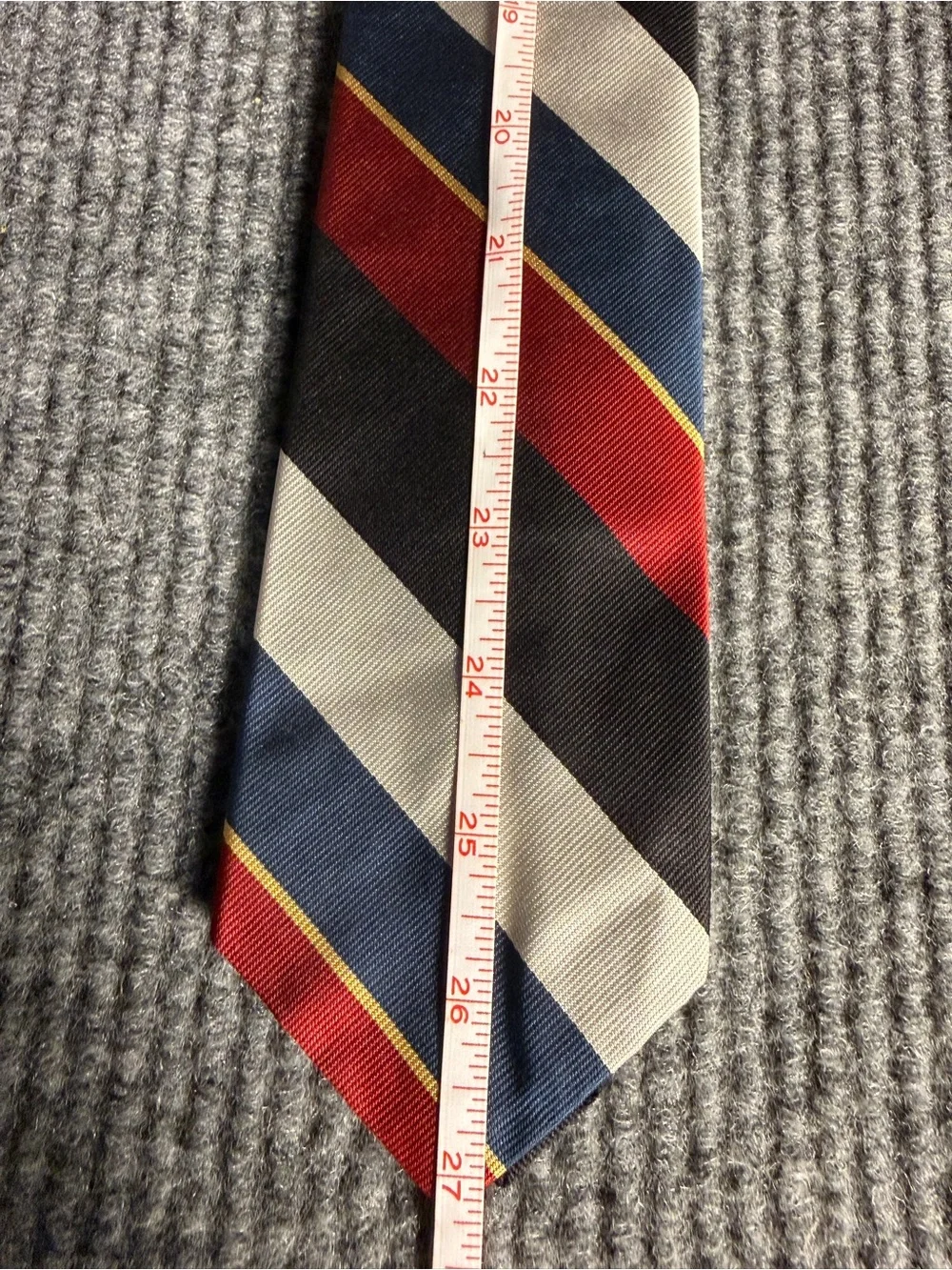Polo Ralph Lauren Striped Silk Tie in Navy, Red, Black and Gold